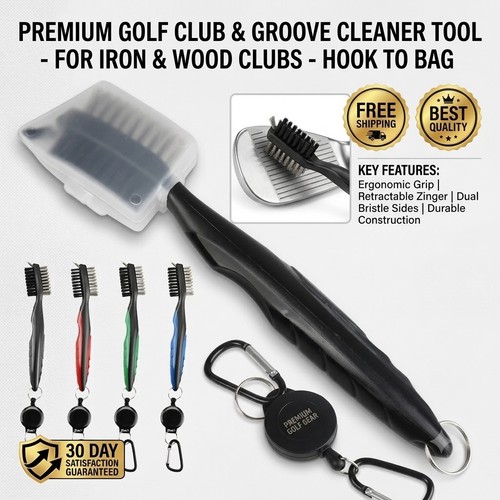 Golf club brush cleaning tool - golf,