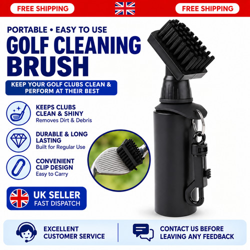 Golf club cleaning - club, brush