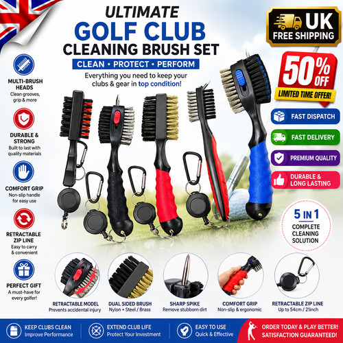 Golf club brush - club,